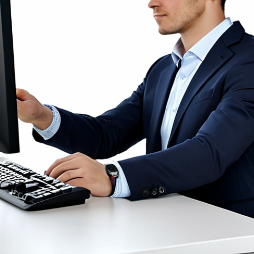 Office Ergonomics & Wrist Stretching**

"A professional office worker, fully clothed in business casual attire, demonstrating a wrist stretch at their desk. The workspace is ergonomically designed with a wrist rest and proper monitor height. Natural lighting, safe for work, appropriate content, perfect anatomy, correct proportions, well-formed hands, proper finger count, modest and professional setting."

**